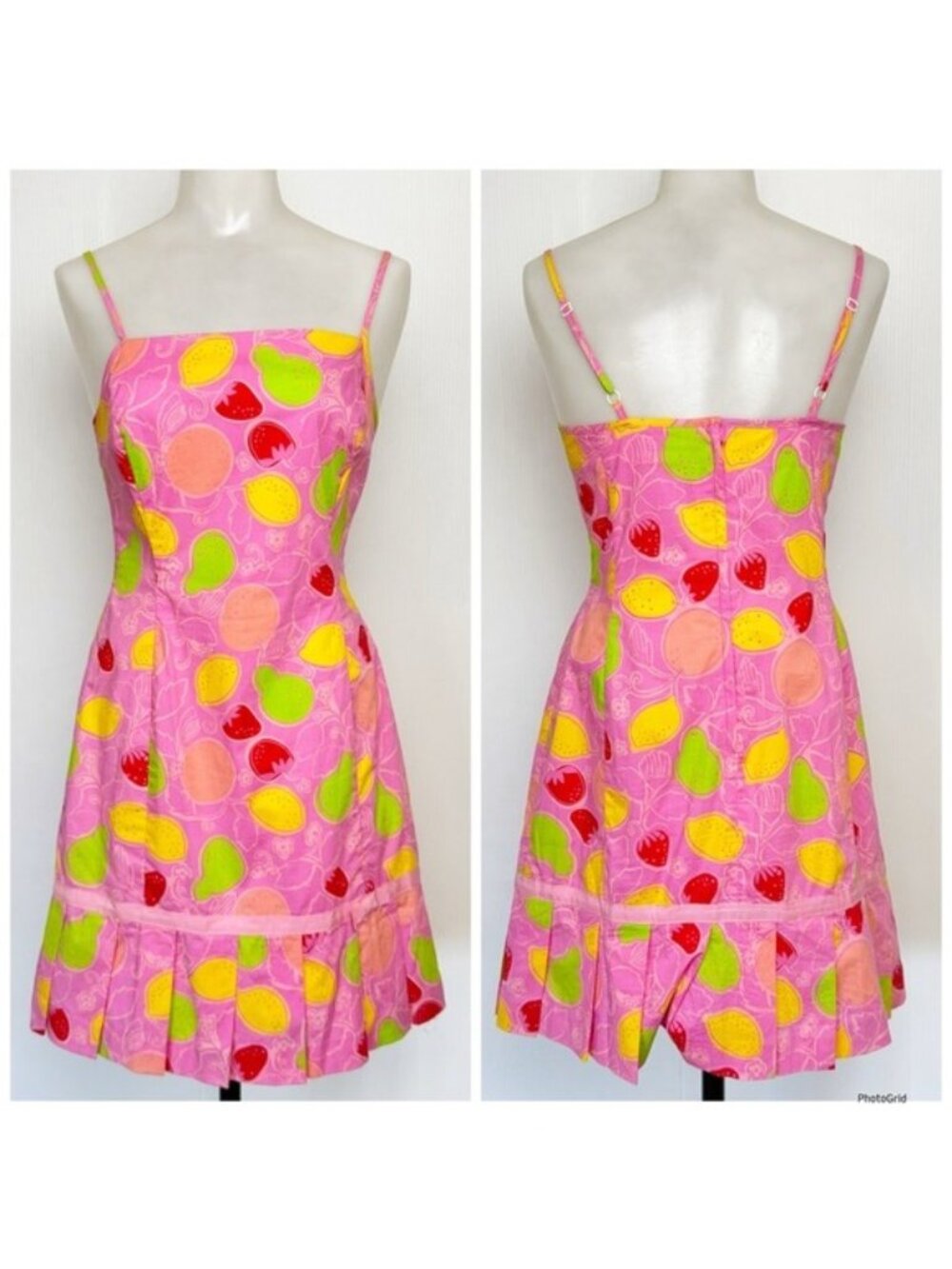 LILLY PULITZER Marzipan Fruit Demi sheath Dress sleeveless 4